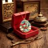 Nine Tailed Fox Enamel Pendant Necklace Exquisite Chinese Style Trendy Jewelry Ideal Anniversary Gift for Girlfriend