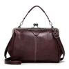 New Women's Handbag Hand-held Single Shoulder Diagonal Cross Bag Women's Handbag Clip Bag Retro Large Bag