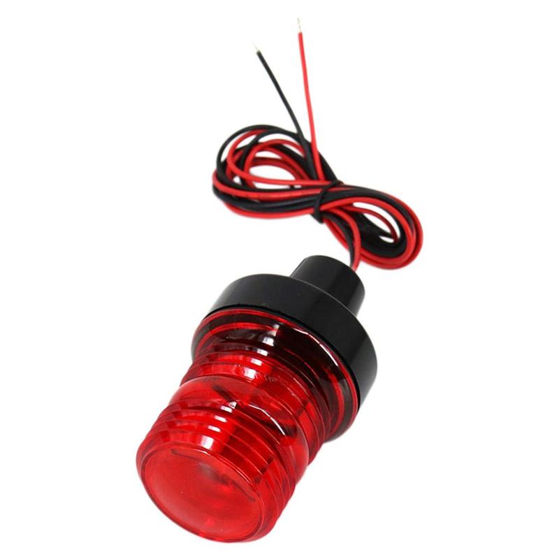 Skiff Marine LED Navigation Red 360 Degree Anchor Light Waterproof Signal Lamp for Yacht Pontoon Boats