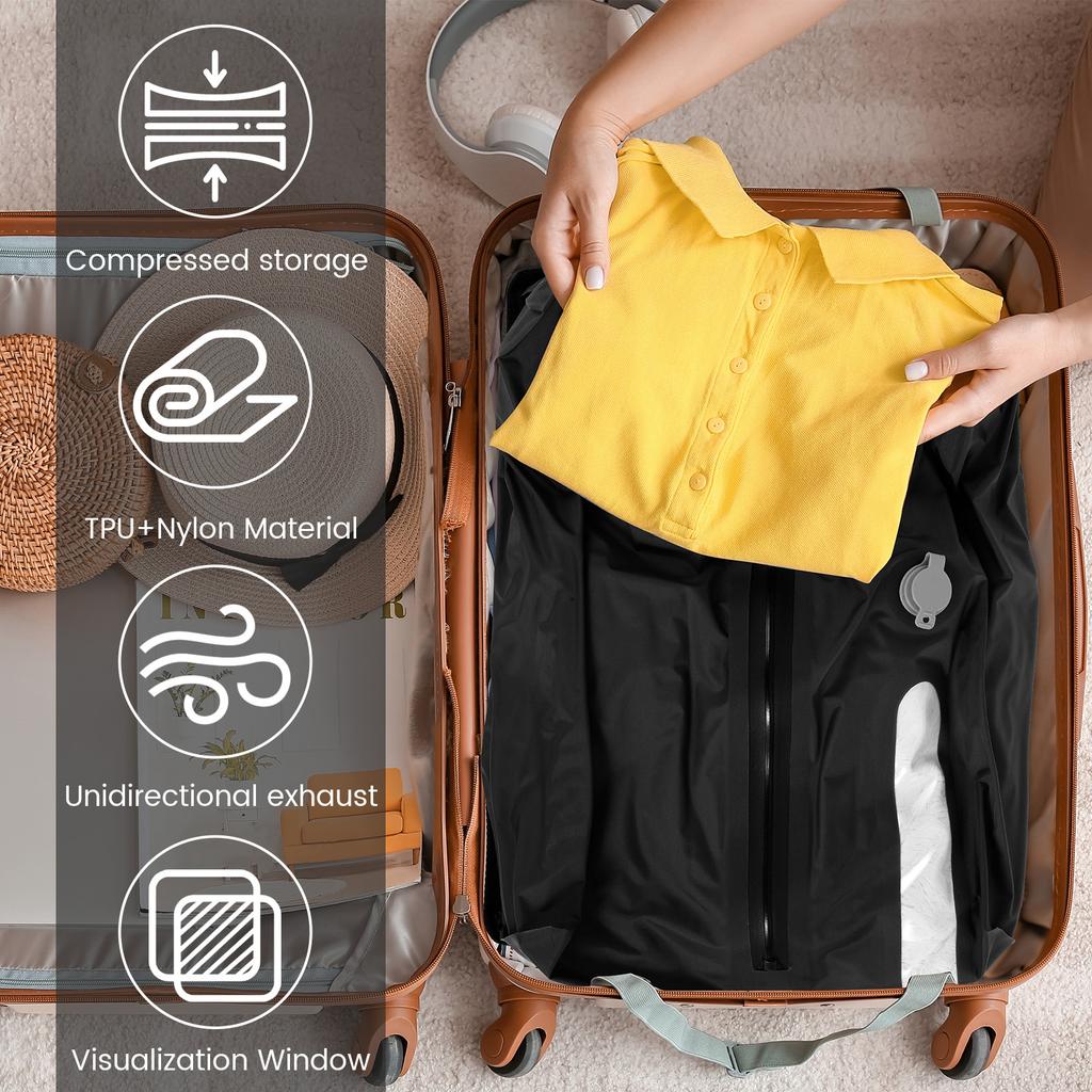 16 л Вакуумный компрессионный мешок Водонепроницаемый Влагозащищенный Портативный Органайзер для одежды Чемодан для багажа Многоразовый Дорожный вакуумный мешок