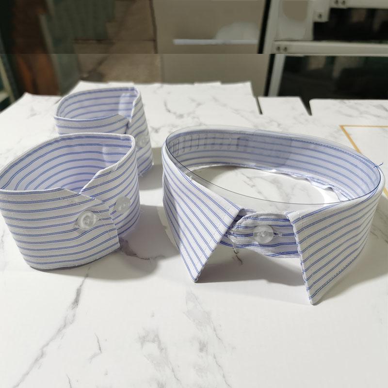 White Fake Collar Shirt Women Men Stripe Lapel False Collars Woman Men Removable Detachable Collar Neckline Faux Col