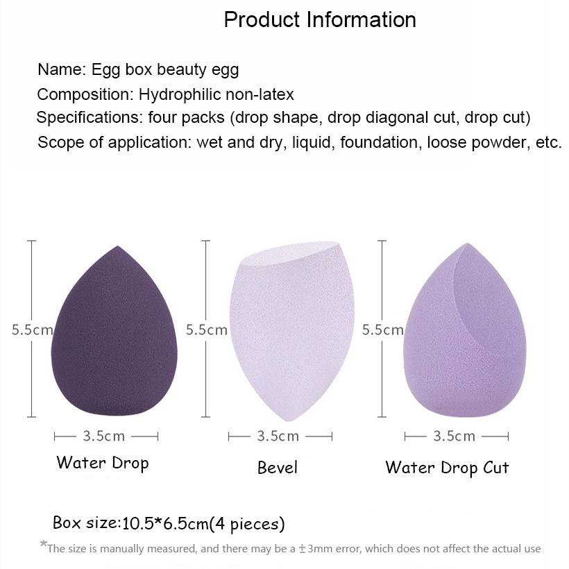 8 шт., яичная губка для макияжа, косметическая губка из микрофибры, яичная основа, пудра, яичная губка для макияжа, высококачественные инструменты для красоты