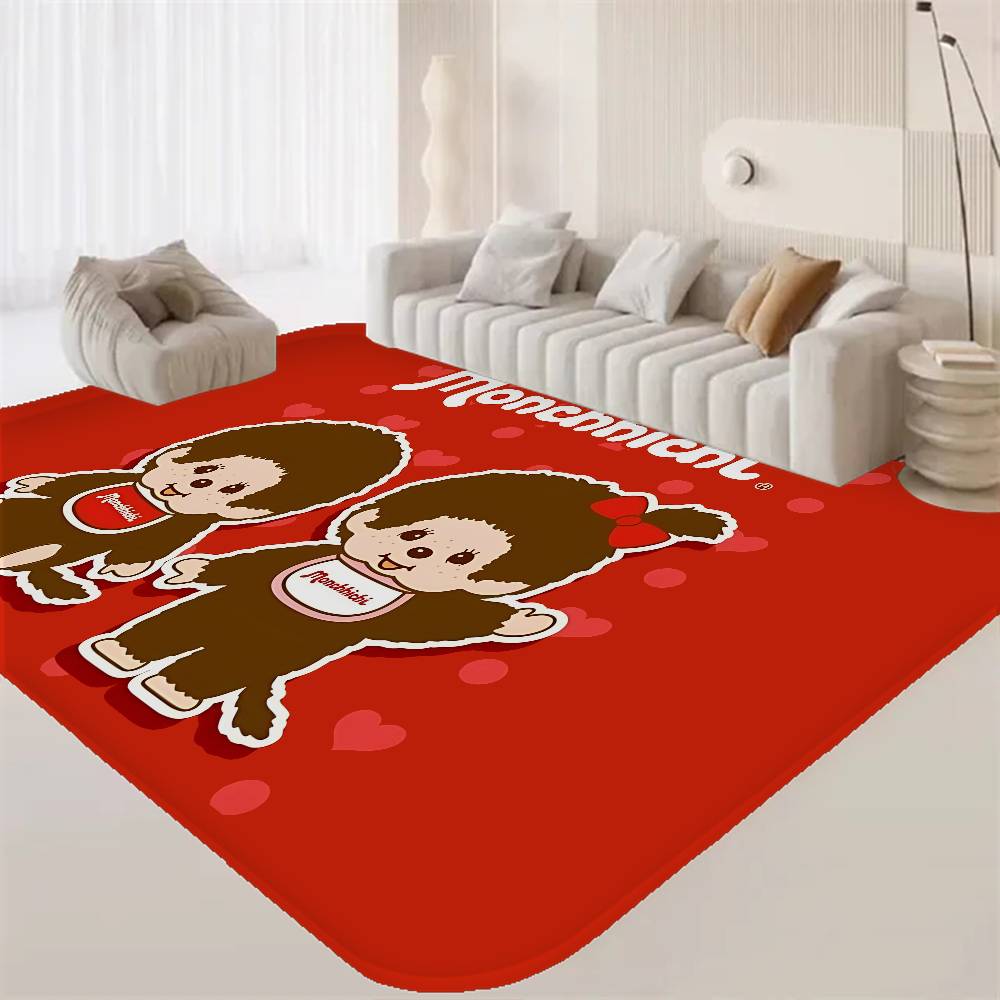 Anime M-Monchhichi Cute Door Mat Washable Non-Slip Living Room Sofa Chairs Area Mat Kitchen Doormat Area Rug