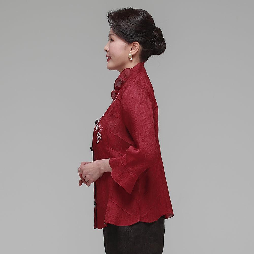 Летняя женская куртка из вискозы Harang Hanbok Hwasaduri Красная