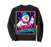 Merry Christmas Snowman Vintage Retro 80s Christmas Sweatshirt