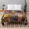 Rock Band Posters Throw Blanket