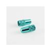 Колпачки для клапанов Bianchi A, для клапанов Presta, цвет Celeste с логотипом, набор из 2 шт., алюминиевые.