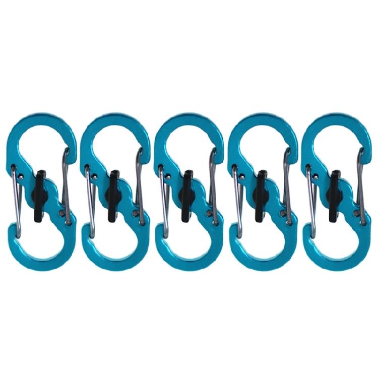 Small Stainless Steel 8 Shape Safety Clip Weatherproofed Carabiner Hook for Hiking Climbing and Daily Carry