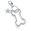 Goth Retro Star Bag Pendant Punk Cool Bone Shape Keyring Fashion Bone Keychain  Backpack