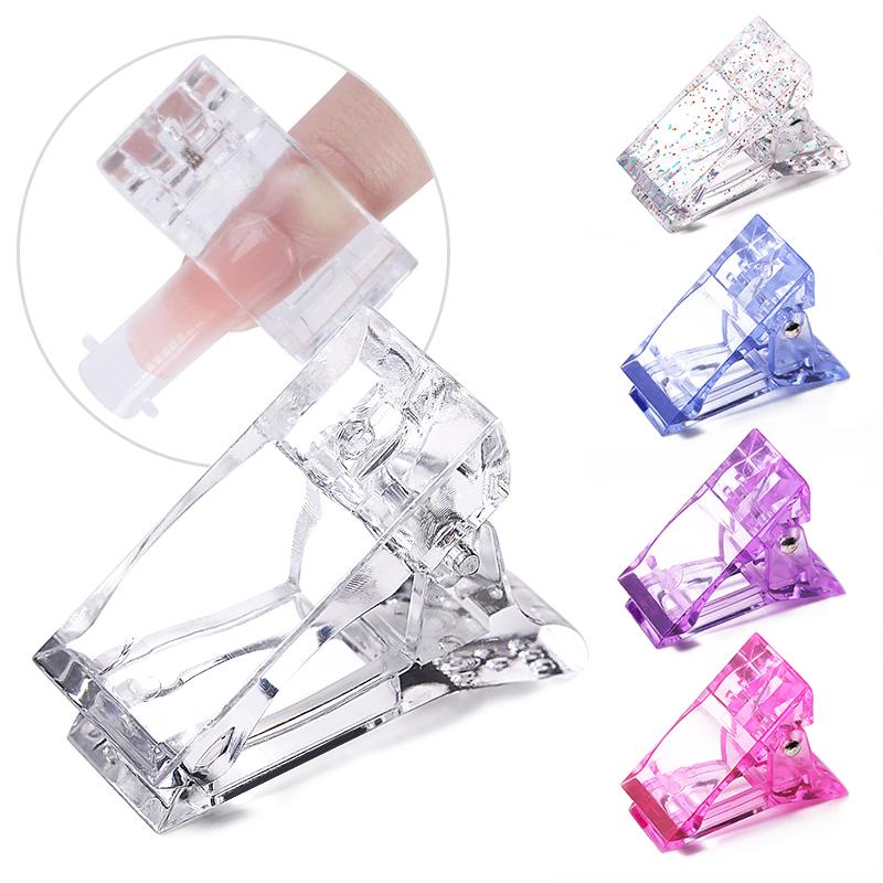 1pc Nail Art Extension Clip Auxiliary Stereotype Transparent Clip DIY Nail Art Nail Piece Fixed Decoration Repair Tool
