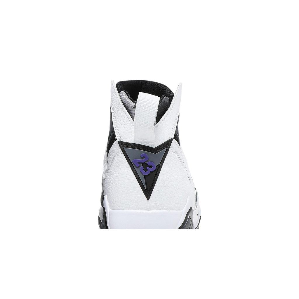 Air Jordan 7 Retro 'Flint' 2021 (Unisex) White / Flint Grey / Black / Varsity Purple Vintage Basketball Shoes CU9307 100