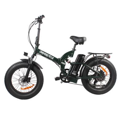 Внедорожный складной электровелосипед UNIVERCYCLE B4 20 дюймов, толстые шины, аккумулятор 48 В 12,5 Ач, скорость 60 км/ч, нагрузка 350 Вт, мотор, городской транспорт, взрослый электровелосипед с прицепным сиденьем