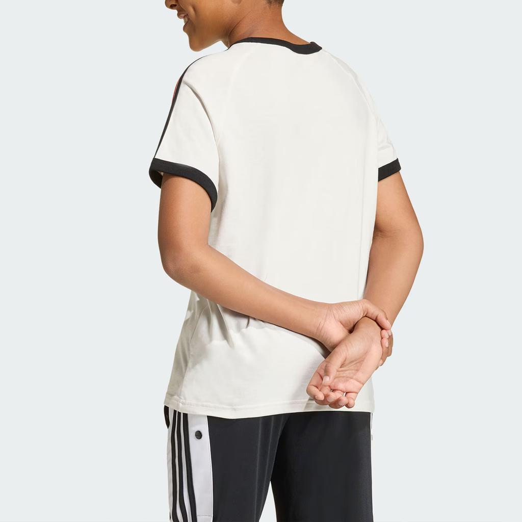 adidas Оригинальная спортивная футболка с коротким рукавом и 3 полосками для детей KQ8369