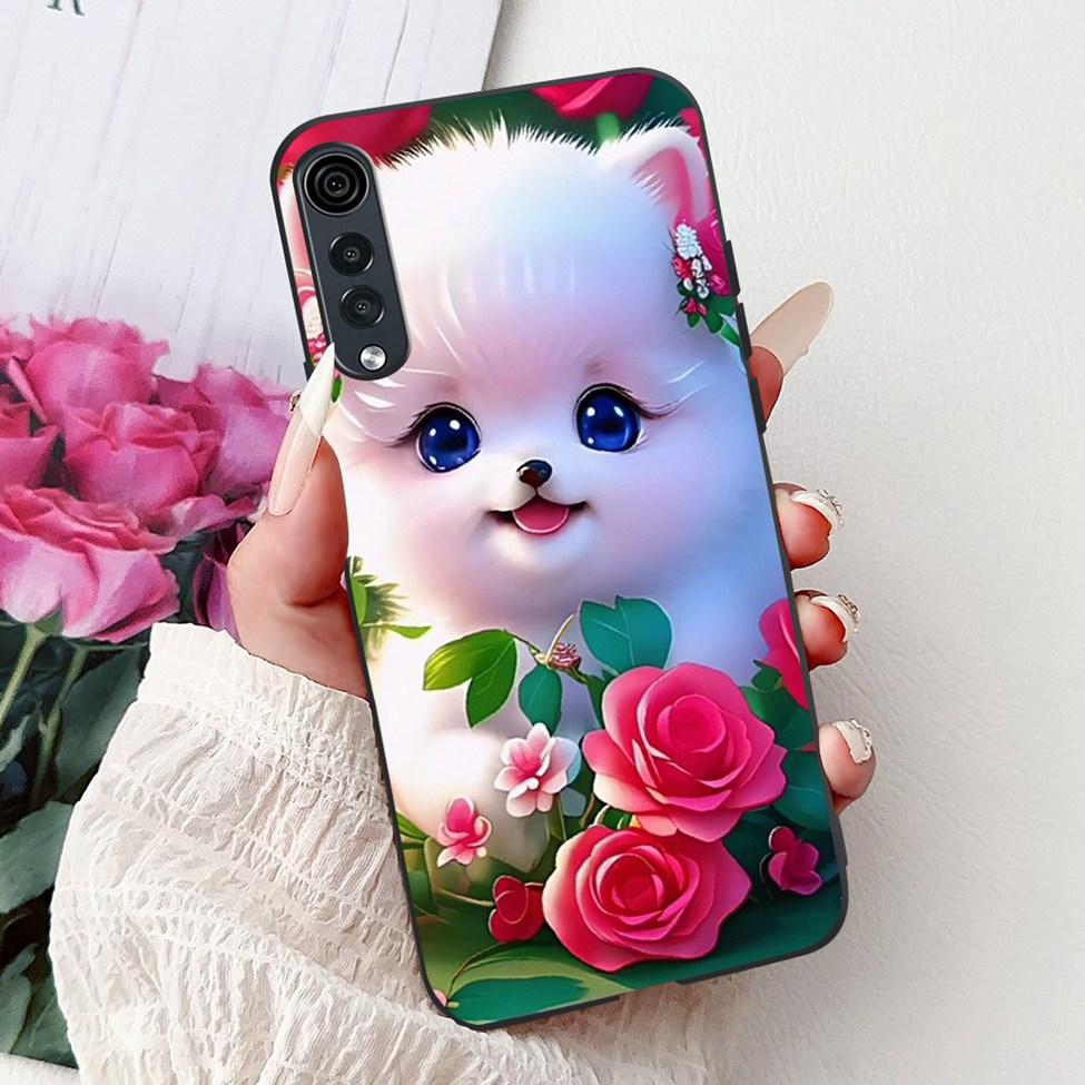 Чехол для LG Velvet 4G 5G Милый Кот Роскошная Мода Цветы Смешная Расписная Задняя Крышка Для LG Velvet 5G UW Чехол для Телефона Силиконовый