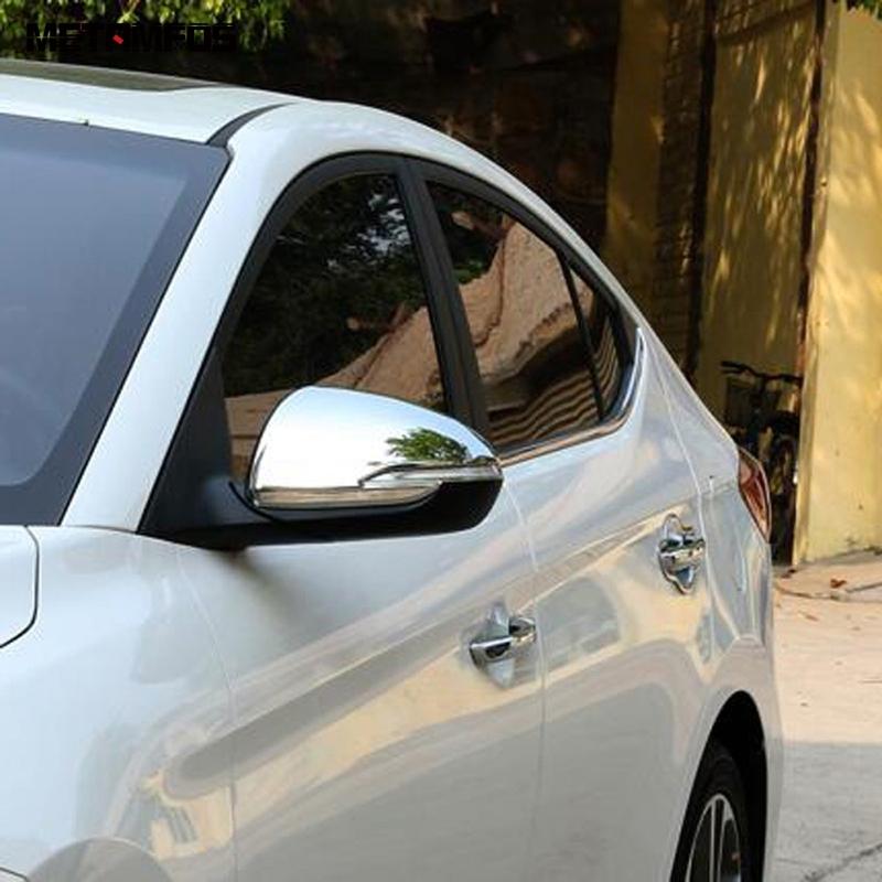 Rearview Side View Mirror Cover Trim For Hyundai Elantra Avante 2016 2017 2018 Chrome Protector Exterior Accessories