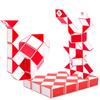 Magic Snake Ruler Cool 48 PCS Puzzle Cube Child 3D Puzzle Game Toy for from 3 Year-old Kids Development