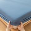 Cross-Border Hot Selling Solid Color Sanding Skin-Friendly Aloe Cotton Bedspread Washed Cotton Fitted Sheet Simmons Dustproof Protective Cover