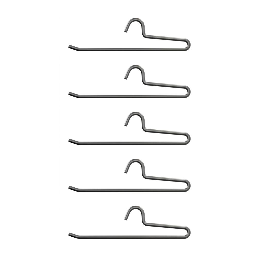 5Pcs Pants Hangers Short Neck Goose Type Space Aluminum Anti Slip Pant Hanger For Home Use