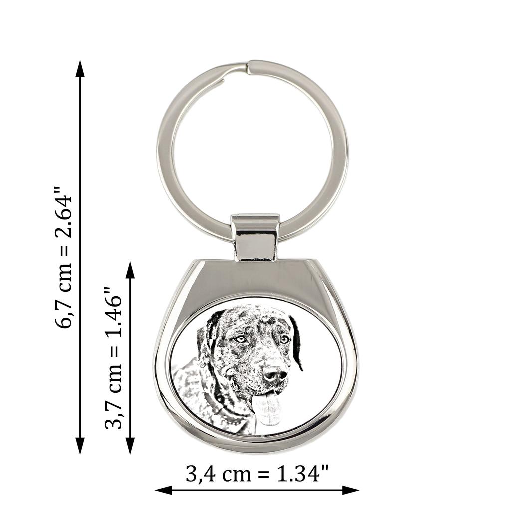 Catahoula Leopard Dog, Catahoula Cur - Keychain with a Dog, Keychain with a Print, Personalized Pendant from the Art-Dog Brand