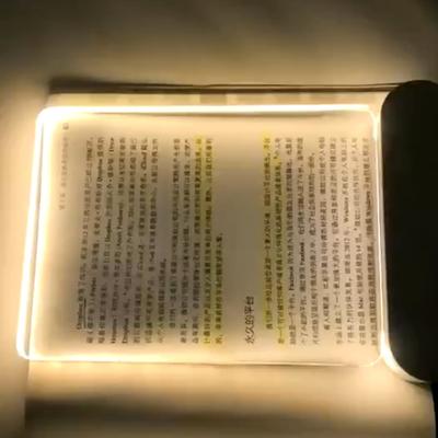 Yousheng Умный плоский светильник-книга Перезаряжаемый яркий светильник для чтения с 3 цветами и таймером Диммируемая панельная лампа на всю страницу Ночник для чтения