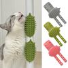 Cat Self Grooming Scratcher Table Legs Protector TPR Cat Cheek Massager Removable Cat Grooming Brush Space-Saving Cat Accessory