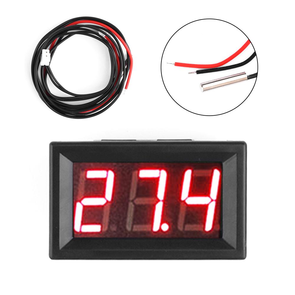 LED Digital -50~300°C Thermometer With Probe DC 12V Car Temperature Panel Meter 3 Bits 0.56inch Gauge Refrigerator Fridge Thermo