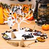 Holiday Atmosphere Party Supplies Halloween Beaded Hanging Sign, Witch Pumpkin Bat Pendant Garland for Autumn Festival Decor Door, Spooky Festive Home