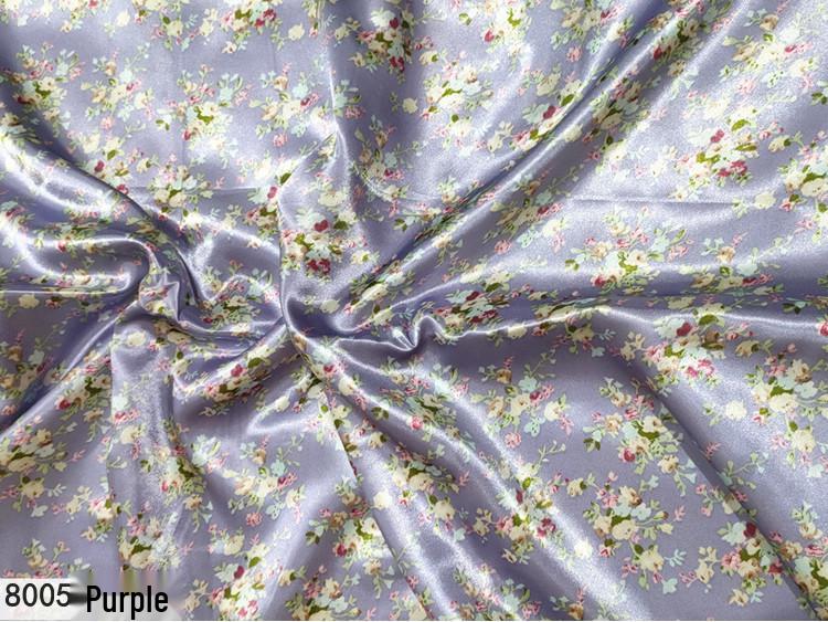 Большая Цветочная Ткань из Шелкового Сатина для Ципао, Подкладки и Ленты для Головного Убора