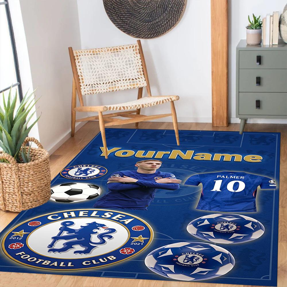 Chelsea Customized Name Floor Mat Perfect for Playrooms Bedrooms Balcony Foyer Anti-slip Rug Anime Office Decor Spiritual Gift