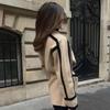 Turndown Collar Lace Up Women's Coat Casual Cardigan Thickened Warm Loose Long Sleeve Commute Outerwear Elegant Warm Jacket New Fashion Autumn Winter