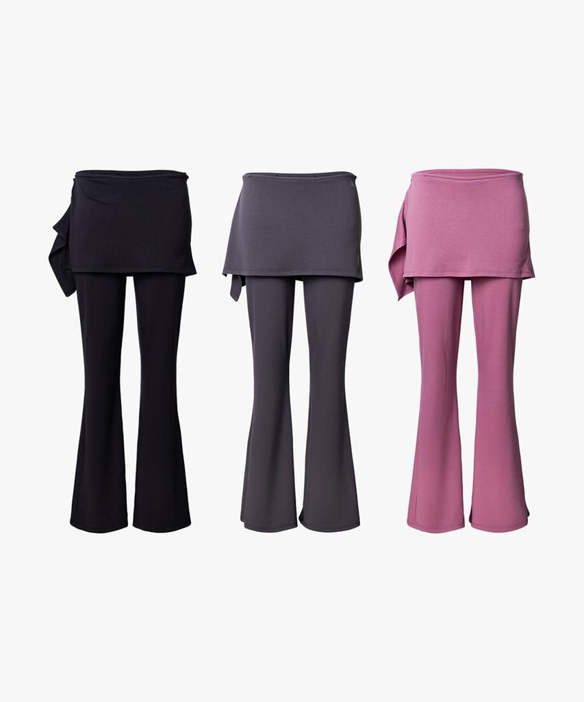 PISCESS [Set] Soft Layered Skirt Pants_3 Colors