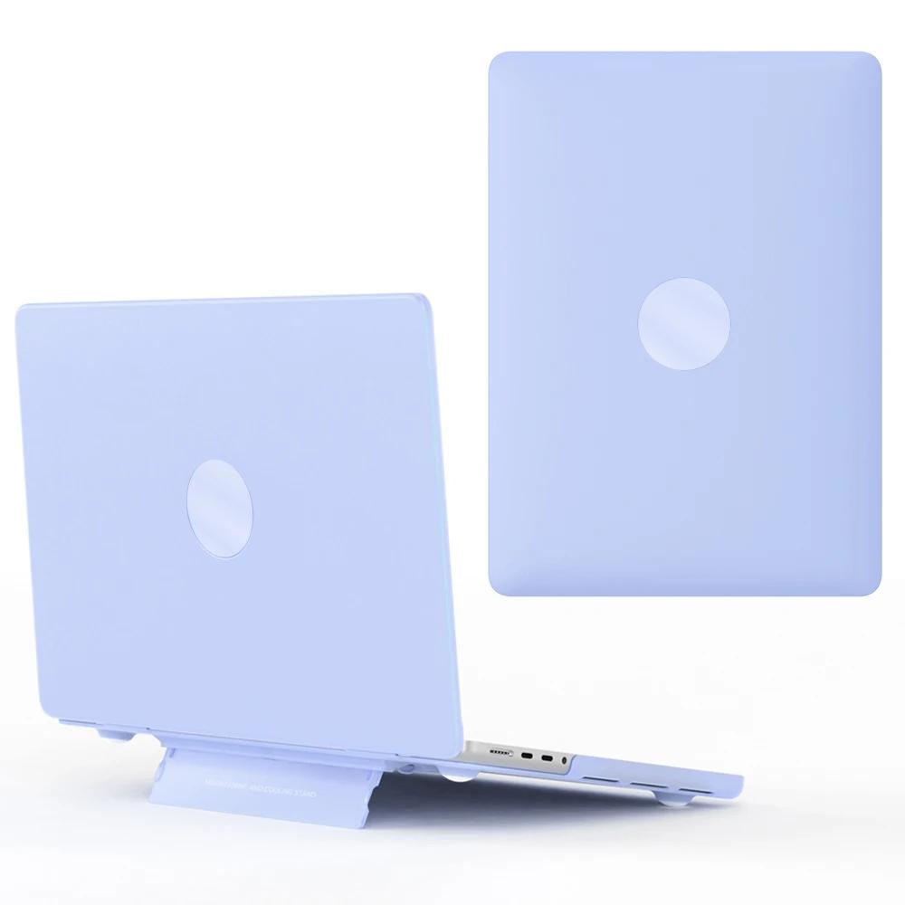 Складная подставка Матовый чехол для ноутбука для Macbook Air 13.6 M4 15 M3 Mac Book Pro 13 M1 M2 14 16 дюймов 2025 Жесткий чехол-обложка Аксессуар