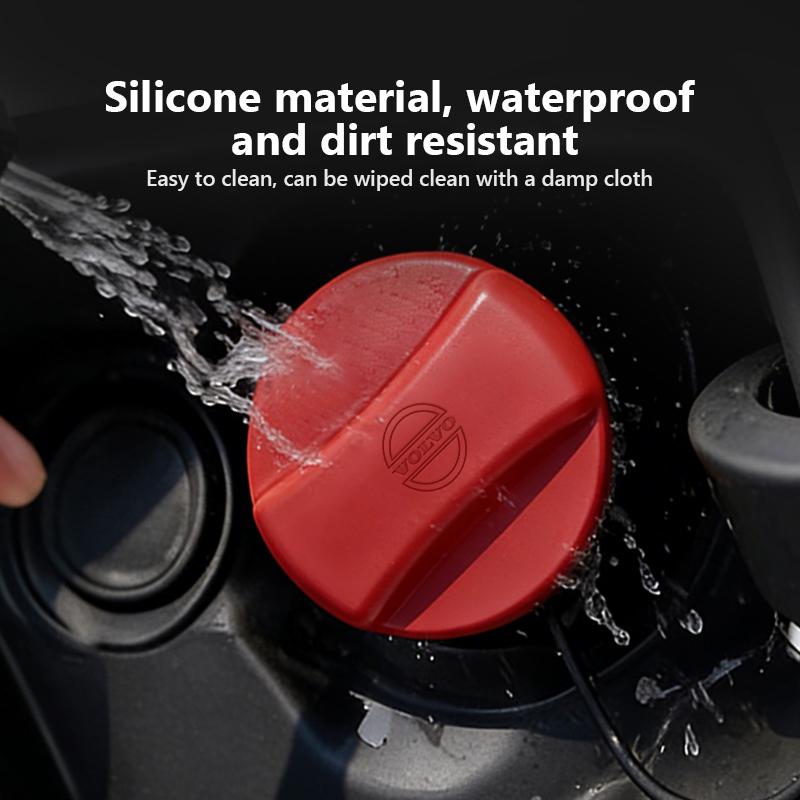 bjz9 Car Silicone Oil Tank Cap Protector Universal Fuel Tank Decorative Cover For Volvo V50 S60 XC60 S40 XC40 XC90 V60 S80 S90 V70