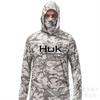 Рыболовная рубашка HUK, маска с капюшоном, рыболовный костюм, костюм для рыбалки на приманку для активного отдыха на солнце, быстросохнущая дышащая мужская футболка