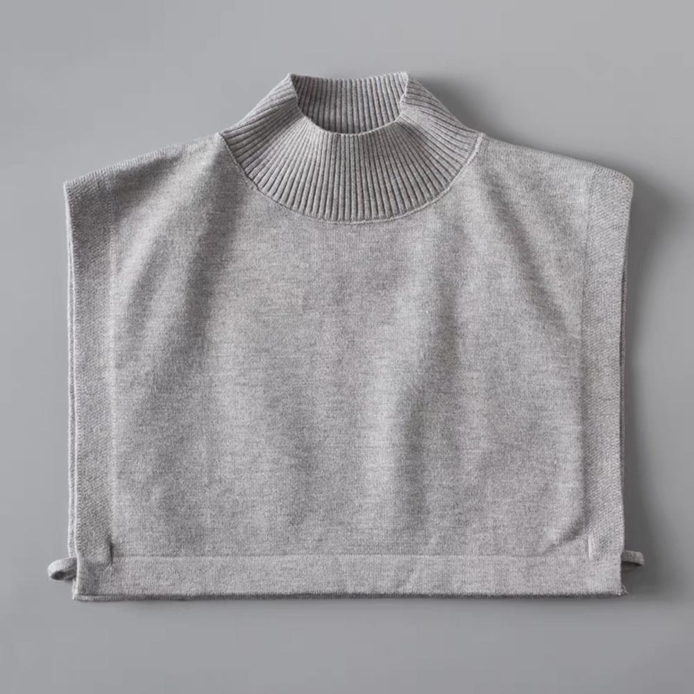 Winter Knitted Fake Collar Detachable Turtleneck Collar for Women Sweater Coat Neck Scarf Warm Woolen Windproof False Collars