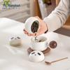 Panda Ceramic Tea Infuser Mug & Tea Caddy Set