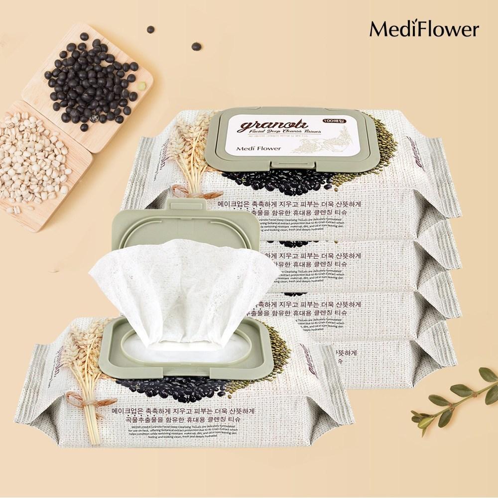 Салфетки для глубокого очищения Mediflower Granola, 100 листов, 3 шт.