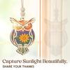 Elegant Owl Design Suncatchers with Story Card Door Window Decoration Perfect Gift for Special Event Outdoor Indoor