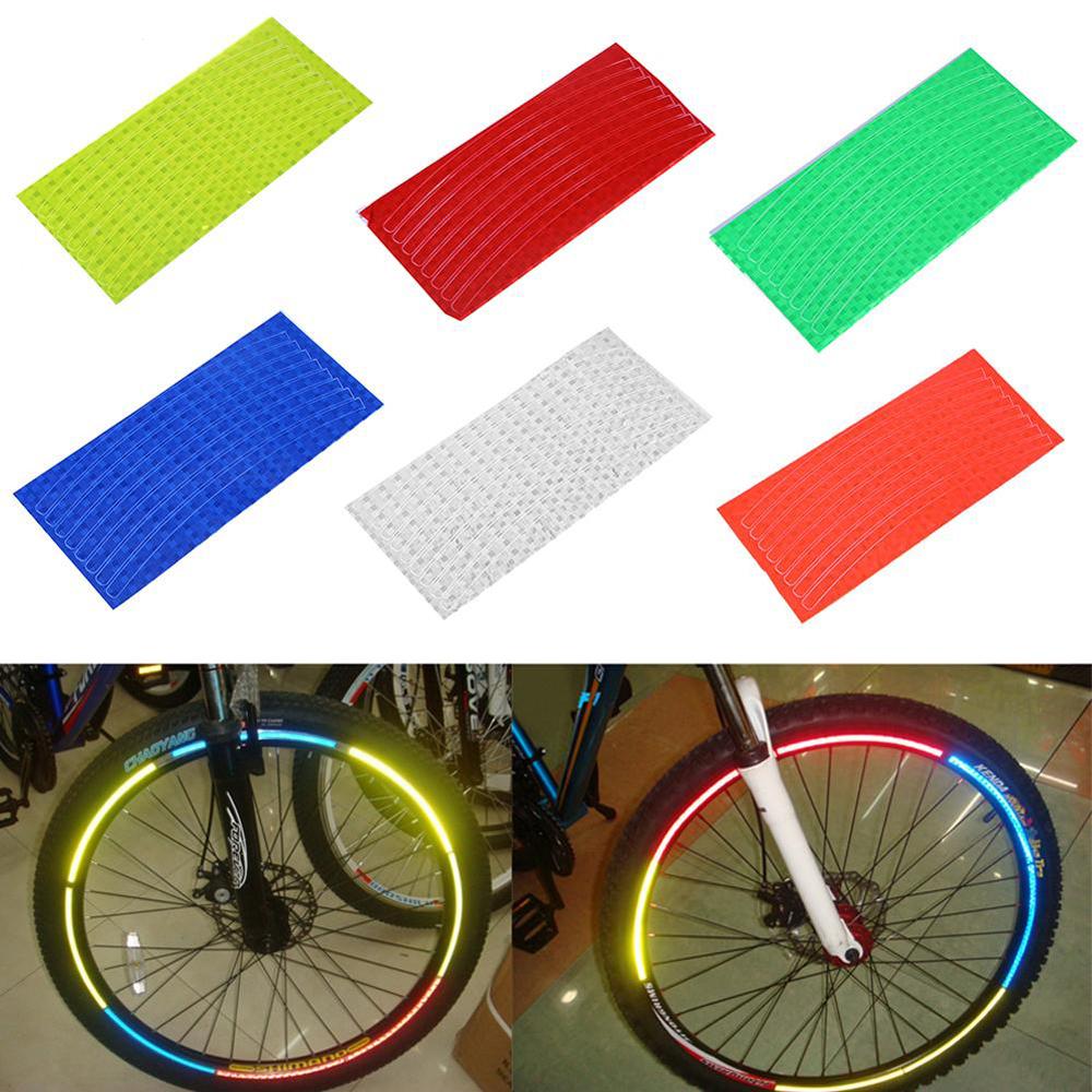 Wheel Sticker Reflector Sticker Cycling Reflective Strip Fluorescent Bicycle Sticker Reflector Tape