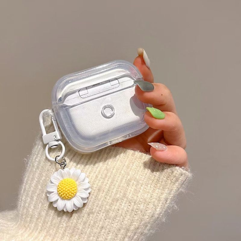 Милый розовый галстук-бабочка 3D Ромашка Чехол Для Airpods 4 Защитный Для Airpods Pro Pro2 Мультяшный Беспроводные Bluetooth Наушники Чехол Для Airpods1 2 3