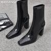 Модная зимняя женская обувь, кожаные ботильоны на высоком каблуке, модная сексуальная обувь для женщин, тренд 2024, новые дизайнерские туфли-лодочки, готика, классические ботильоны для женщин
