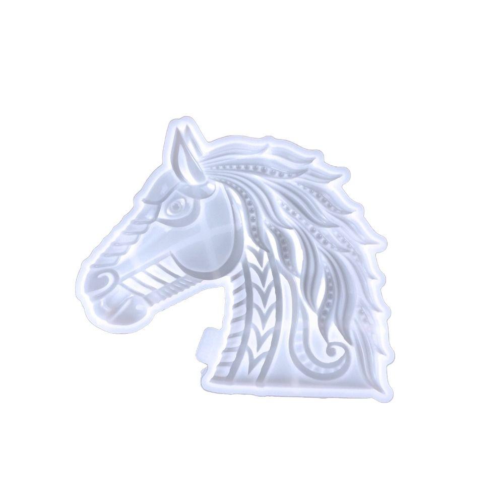 Силиконовые 3D формы для животных в виде лошадиной головы, 3D формы для лошадиной головы из смолы для украшения двора