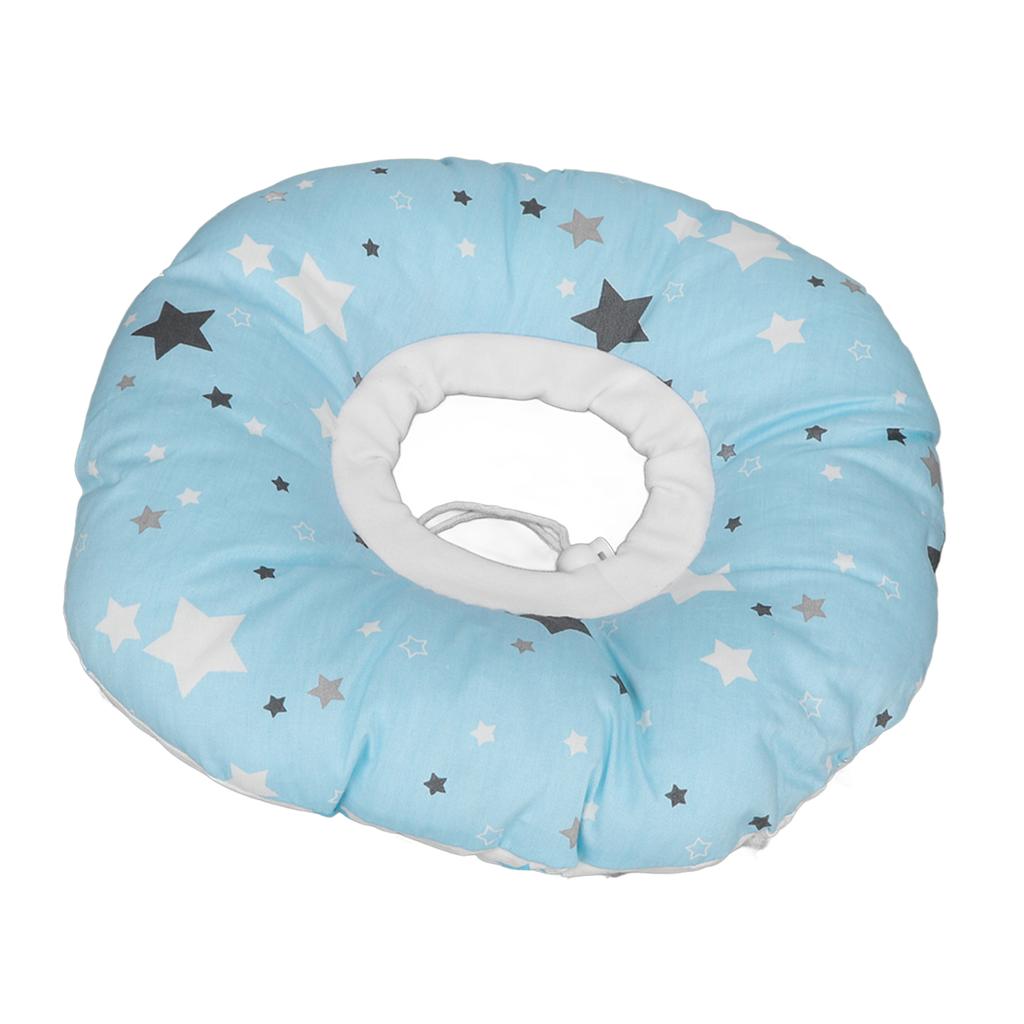 Подушка для пирсинга уха, светло-голубая с узором звезды, подушка для облегчения боли в ухе от давления для спящих на боку