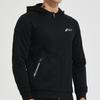 Li Ning Badminton Series Logo Print Zipper Fleece Long Sleeve Hoodie Men Hoodies Black AWDSA03-2