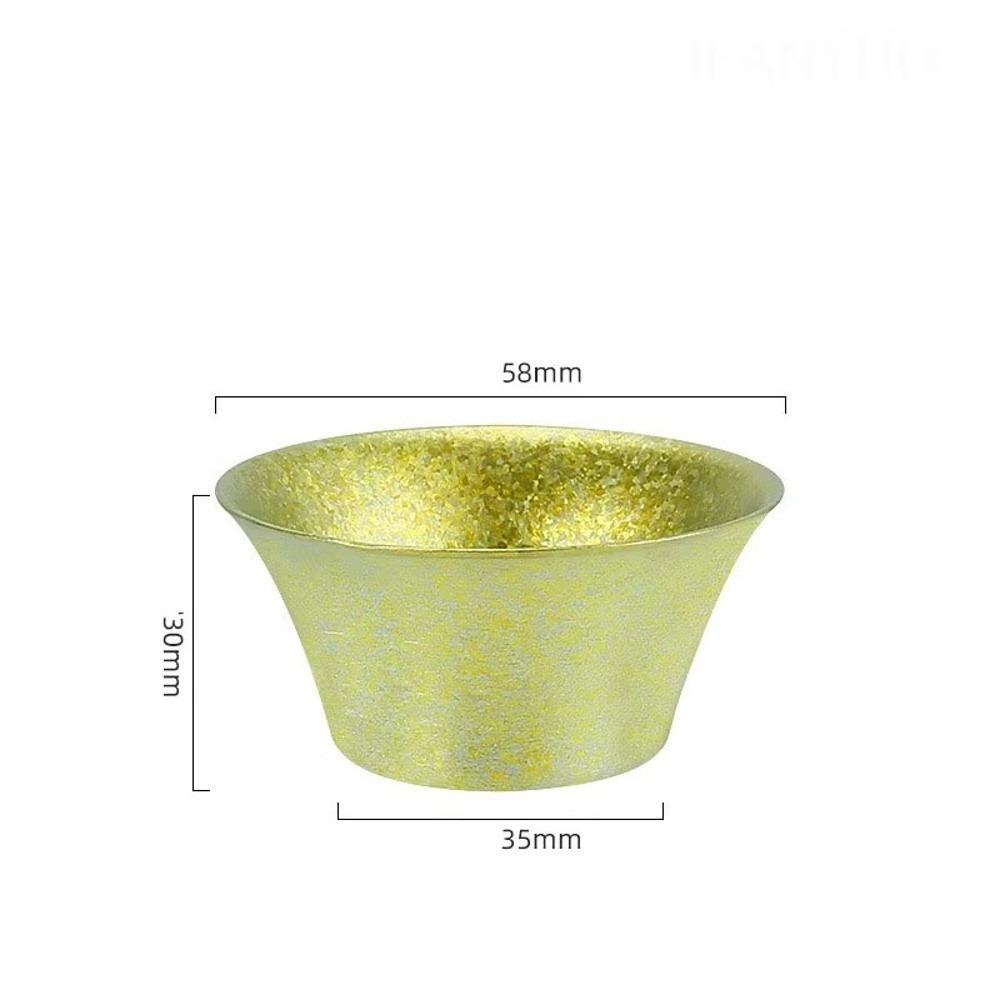 Double Wall Titanium Tea Cup Heat Insulated Chinese Tea Cup Gongfu Tea Cup Camping and Travel