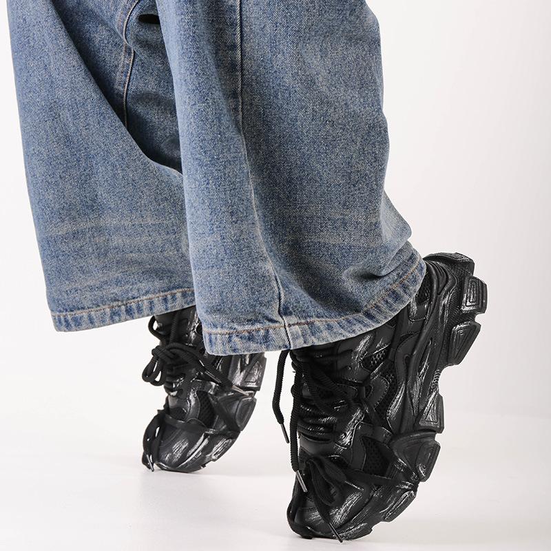 2025 Men's Platform Sneakers Designer Color Matching Dad Shoes Comfortable Soft Sole Heightening Running Shoes Zapatillas Hombre