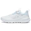 Li Ning Easy Flex Soft Resilient Wear Resistant Breathable Shock Absorption Low Top Running Shoes Women Sneaker White Blue ARST074-3