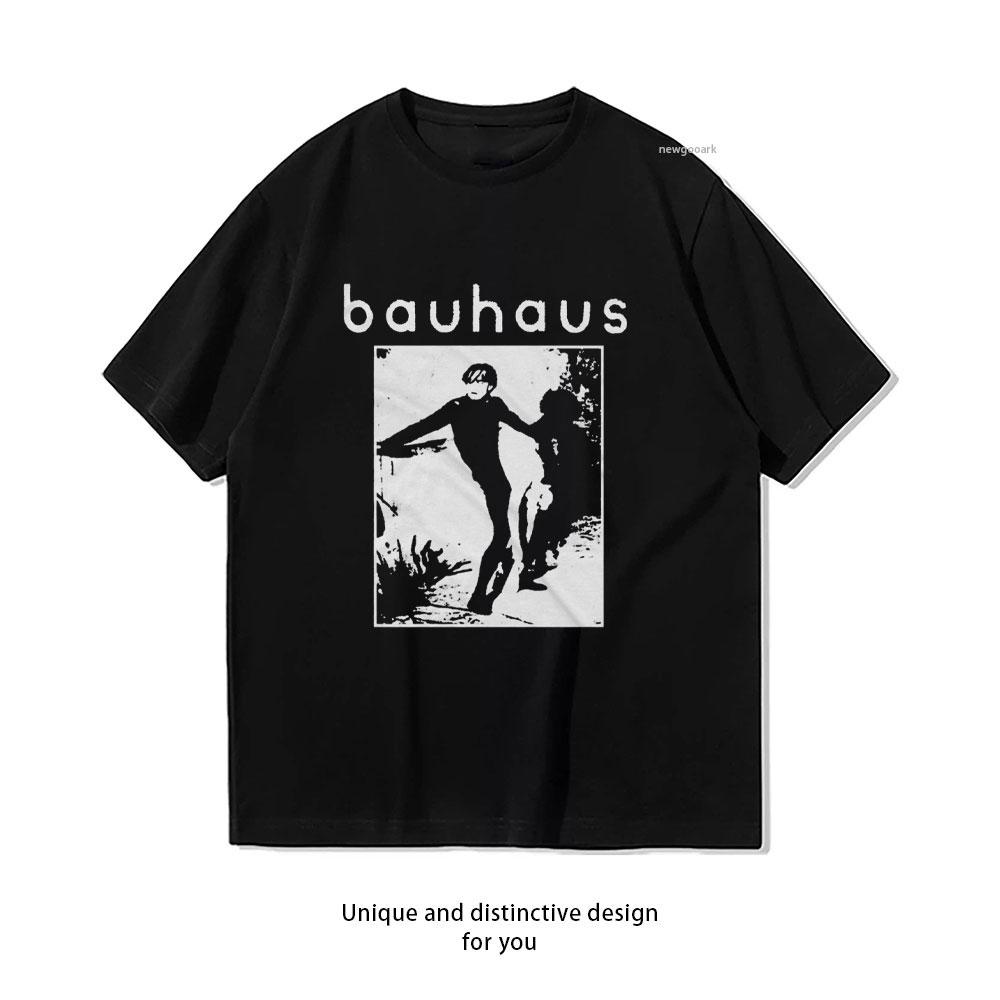 Bauhaus Music Tshirt Man Fashion Casual Gothic Rock and Roll Cotton Graphic T Shirts Camisetas
