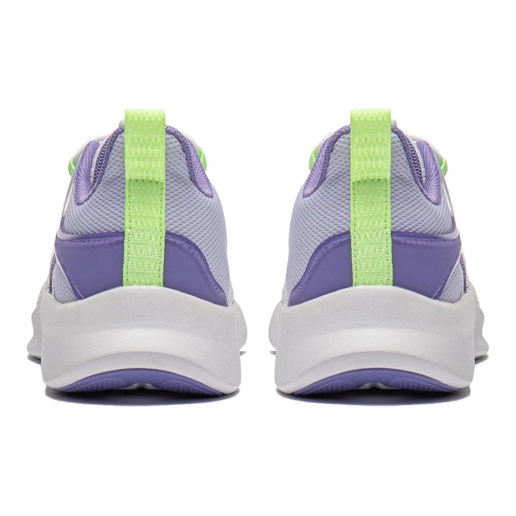 Li Ning Детские удобные нескользящие низкие повседневные кроссовки Детские кроссовки Белый Фиолетовый YKCU038-6