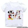  Mickey Mouse AZ Alphabet Print Kids Cotton TShirt Girls Boys TShirt Summer Childrens Top